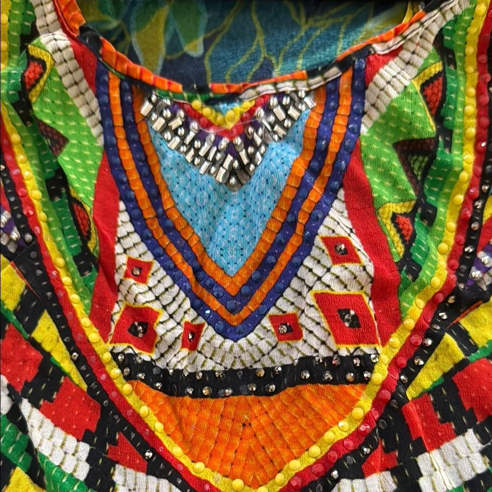 Multicolor Geometric Maxi Dress - Picture 5 of 5